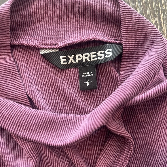 Express women’s size small purple v-necked, midi dress - Picture 3 of 5